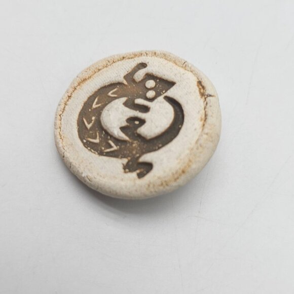 Handcrafted Ceramic Lizard Brooch Pin Vintage Southwest - Picture 2 of 4